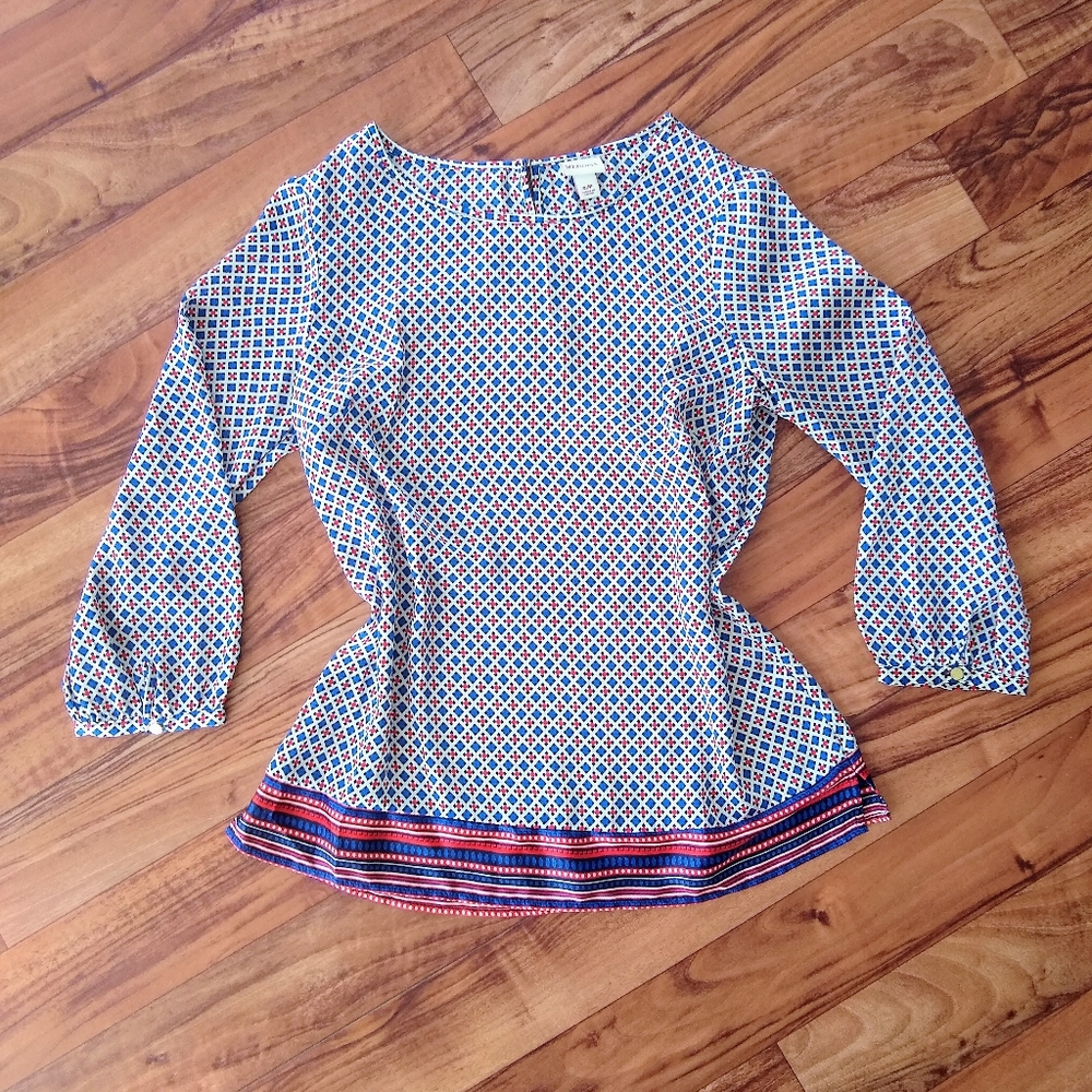 Merona geometric print blouse.